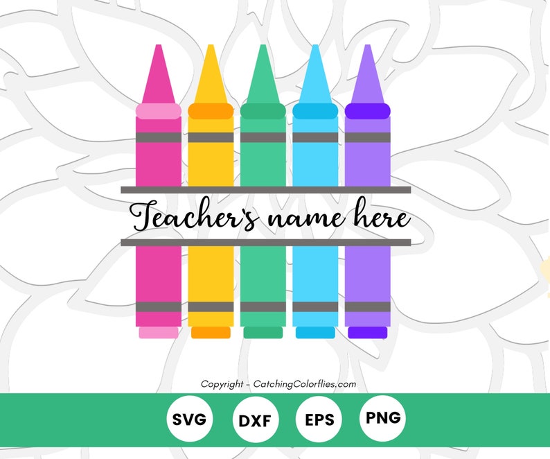 Download Teacher Appreciation SVG Monogram Set Teacher Gift Crayon ...