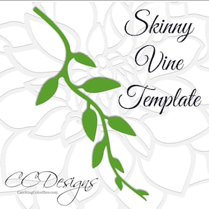 Vine SVG Cut file, SVG Files, Leaf and Vine Templates, Paper Flower, Large Paper Flowers, Template, Instant Download, Skinny Vine