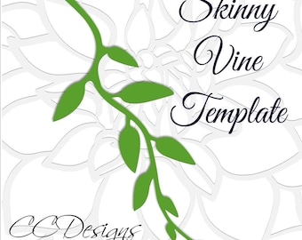 Vine SVG Cut file, SVG Files, Leaf and Vine Templates, Paper Flower, Large Paper Flowers, Template, Instant Download, Skinny Vine