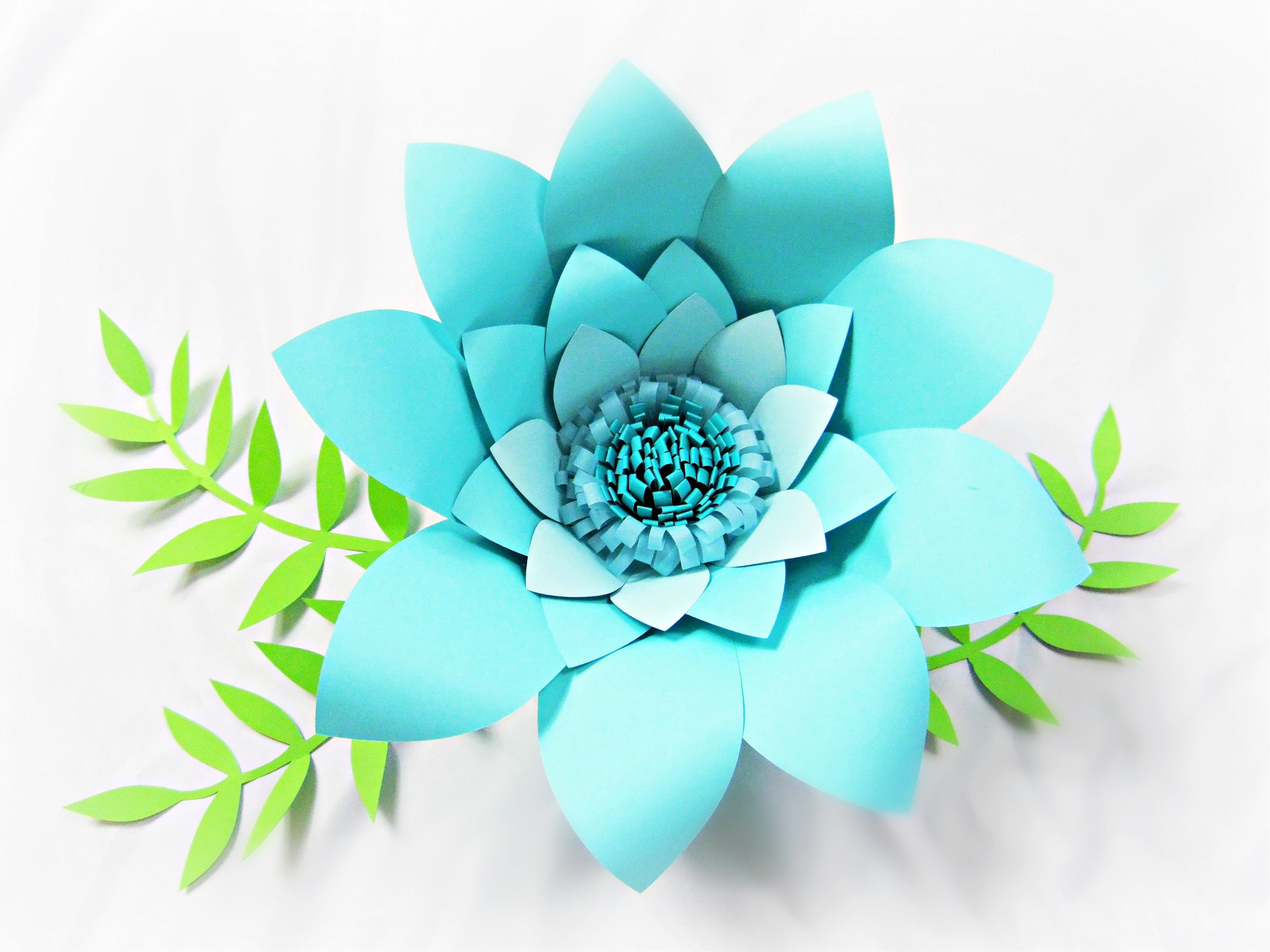 Easy DIY Paper Flower Templates Large Paper Flower Pattern Etsy