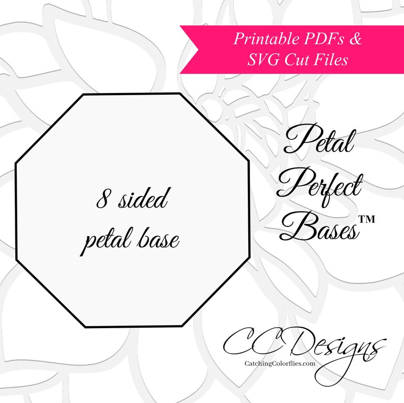 Giant Flower Template SVG Cut Files, PDF Printable Flower Template, Paper Flower Backdrop Wall Decor, Peony Paper Flower Template image 4