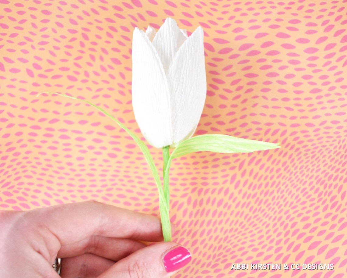 Tulip Paper Flower Templates Paper Flower SVG Spring Tulip Etsy