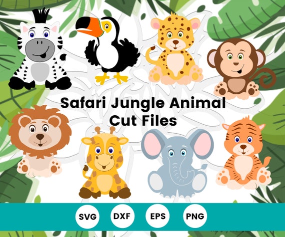 Download Jungle Safari Animal Svg Cut Files Safari Jungle Baby Shower Etsy