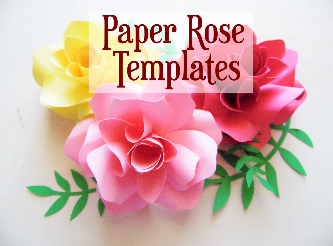 Design Paper Sheets Roses Paper Rose Paper Flowers Flower Template Small Paper - Etsy