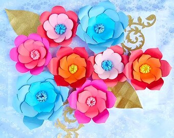 DIY Giant Paper flower SVG Cut files- DIY large backdrop flowers- Pdf templates- Svg cutting files- Diy wedding decor