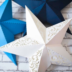 Wedding Paper Lanterns, Hanging Lanterns, Large 3D Paper Stars, Wedding Decor, Paper Decor, Chinese Lantern, Vine Pattern ONLY image 1