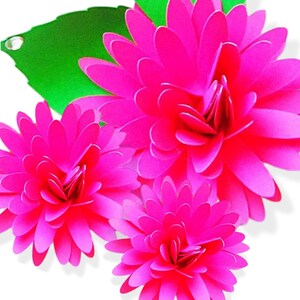 Paper Flower Templates & Instructions, DIY paper flowers, Chrysanthemum SVG Cut files, How to make paper flowers