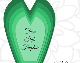 Printable Giant Flower Templates- DIY Paper flowers- PDF Printable paper flower templates- Instant download