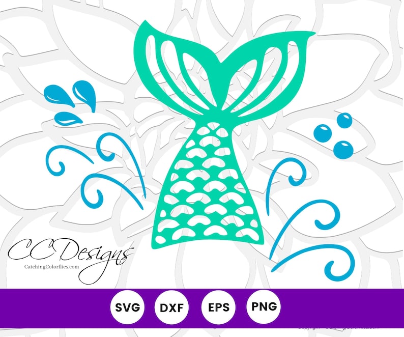 Download Mermaid Tail with Scales SVG Cut File Use for Mermaid | Etsy