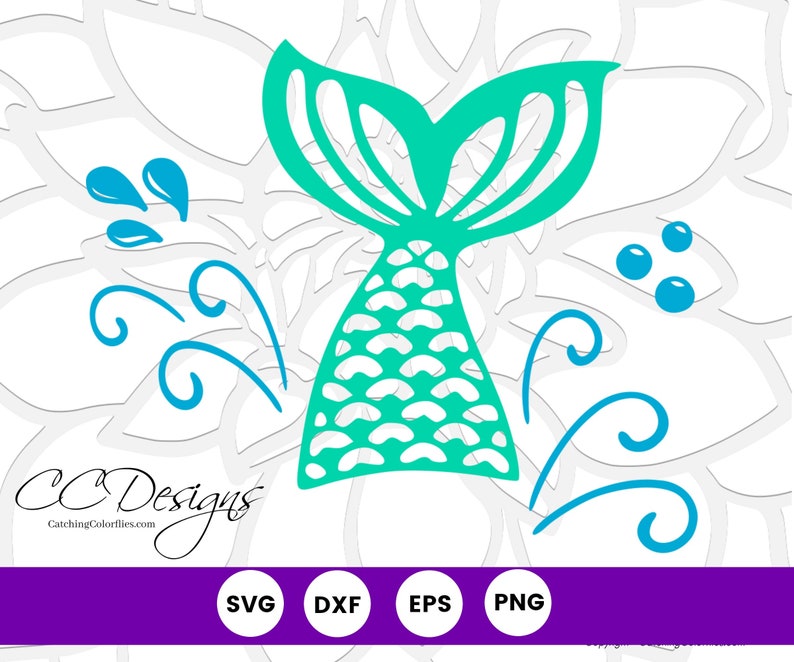 Download Mermaid Tail with Scales SVG Cut File Use for Mermaid | Etsy