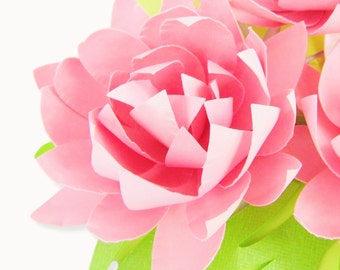 Easy DIY Paper Flowers- Paper Flower Templates- Small DIY flower templates- SVG flower cut files- cut files for silhouette-Paper flowers