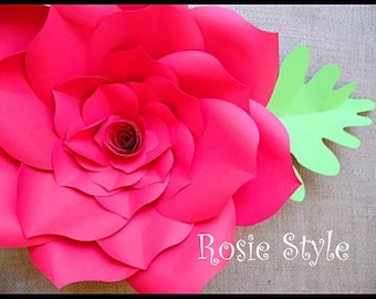 Papier Rose SVG Cut Files-DIY Riesige Papier Rose-DIY Papierblumen-Svg Cut-Dateien für Silhouette und Cricut