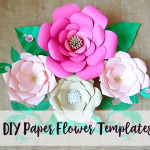 Wedding Giant Paper Flower Backdrop- Flower Templates and Tutorial