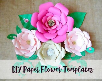 Wedding Giant Paper Flower Backdrop- Flower Templates and Tutorial