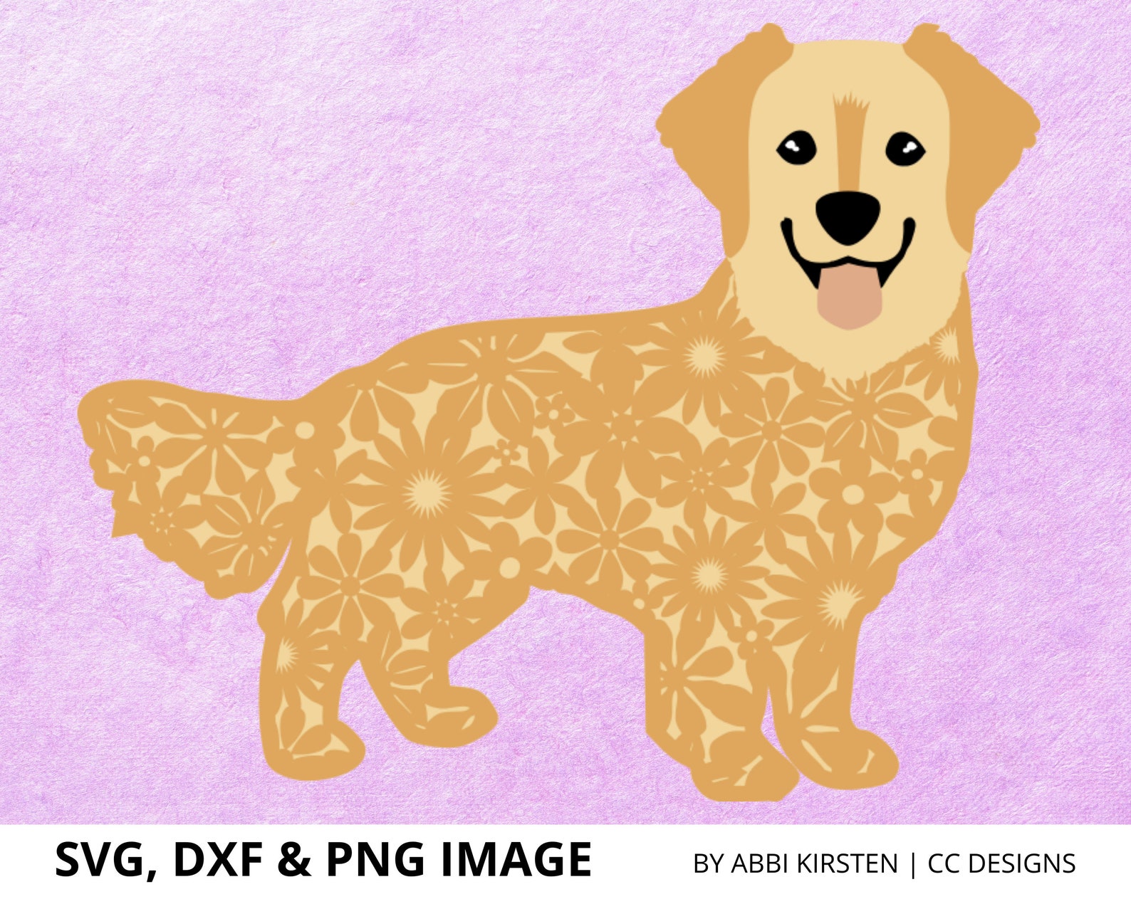 Golden Retriever SVG File, 3D Layered Mandala SVG Cut File, Zentangle ...