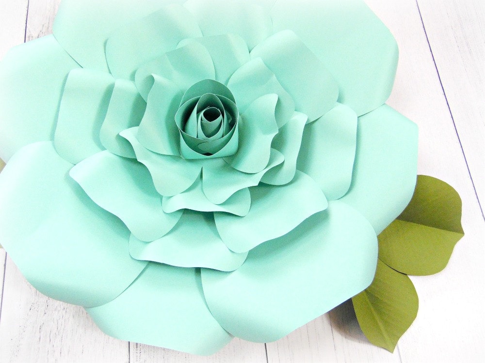 Giant Paper Roses Large Paper Flower Roses Rose Templates & Etsy