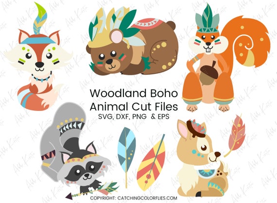 Download Tribal Woodland Animal Svg Set Cute Boho Forest Animals Clip Art Fox Svg Cut File Woodland Theme Baby Shower And Nursery By Catching Colorflies Catch My Party