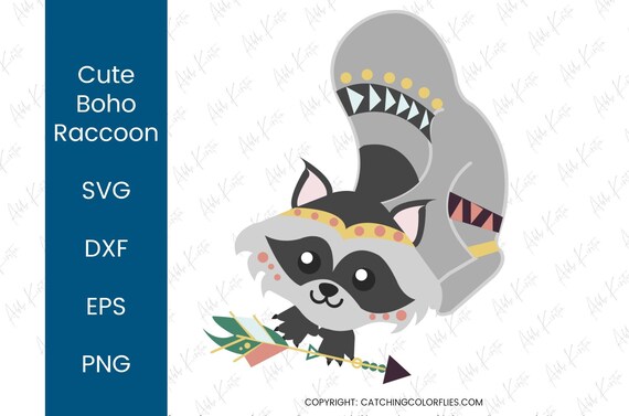 Download Bohemian Woodland Raccoon Svg Cut File Woodland Animals Svg Woodland Theme Nursery Decor Svgs For Cricut Or Silhouette By Catching Colorflies Catch My Party