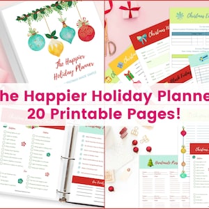 Urlaub druckbare Planer, Weihnachten Urlaub Organizer Sammelmappe, Weihnachtsplaner Kit, Geschenk Budget Tracker, druckbare Rezeptkarten