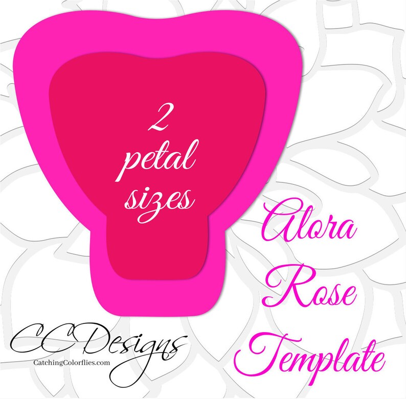DIY Paper Rose Templates Nursery Wall Decor Large Paper Etsy
