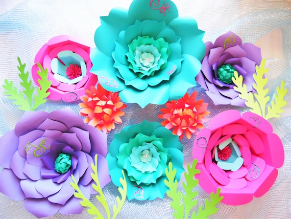 Download Under The Sea Party Decor Little Mermaid Party Decorations Paper Flower Backdrop Svg Cut Files Pdf Printables By Catching Colorflies Catch My Party