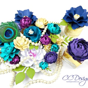 Kleine Papierblumen Vorlagen, SVG-Blumenschnitt, Papier-Pfingstrosen, Papier-Mums, Anleitungen für kleine Blumen, Black Friday, Cyber Monday