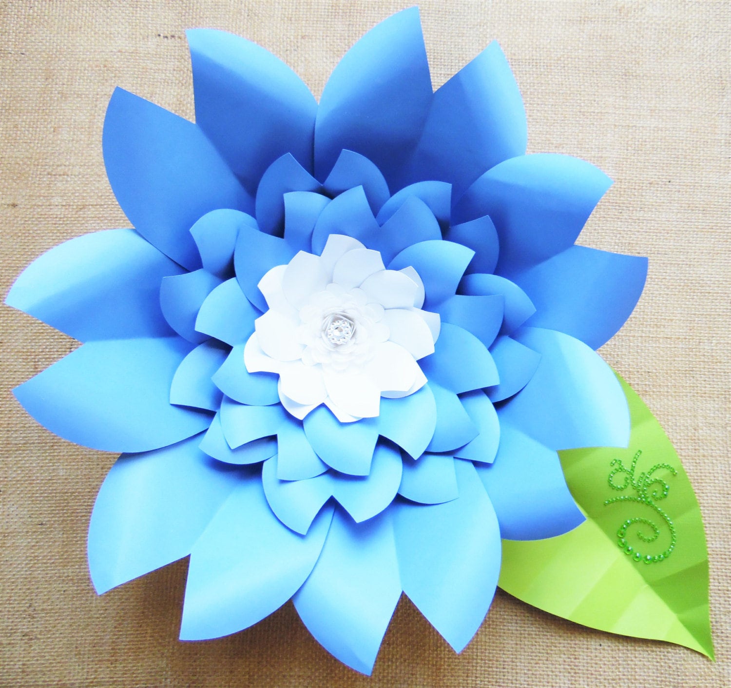 Easy Large Paper Flowers PDF Printable Templates Giant Paper Etsy