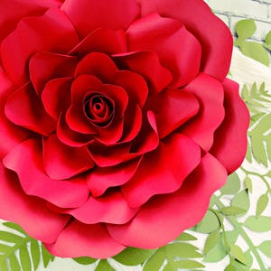 Giant Paper Rose Flowers, Paper Rose Flower Wall, Printable Rose Templates, DIY Paper Flowers, Wedding Backdrop, Reception Decor