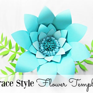 Easy DIY Paper Flower Templates, Large Paper Flower Pattern Party Decor, Instant Download