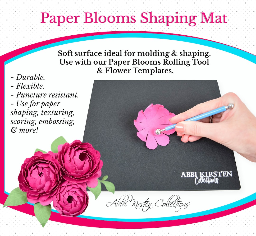 Paper Flowers Molding Mat & Shaping Tool Set, Flower Shaping Kit and