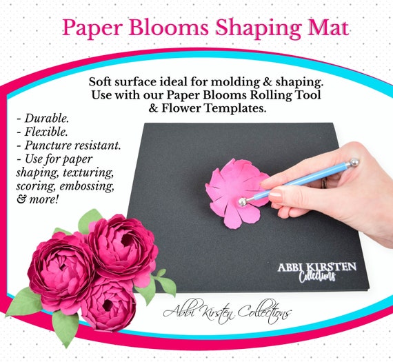 Small Paper Flowers Shaping Mat and Toolset, Flower Shaping Kit and Ball Stylus Tools, Use with Paper Flower Templates, Embossing Mat Il_570xn