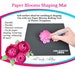 Paper Flowers Molding Mat & Shaping Tool Set, Flower Shaping Kit and Ball Stylus Tools to use with Paper Flower Templates, Embossing Mat 