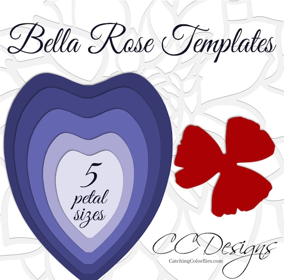easy printable pdf giant flower templates large flower etsy