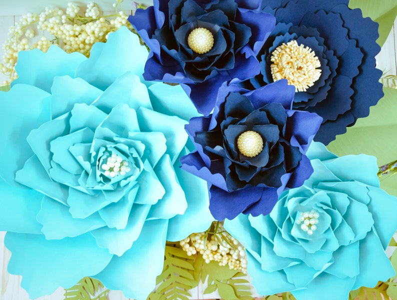 Tutorial & DIY Giant Paper Flowers Printable Paper Flower Etsy