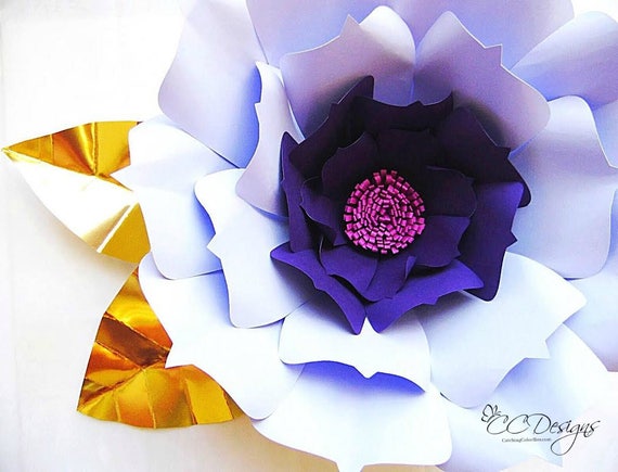 Large Printable Paper Flower Templates PDF Flower Patterns Etsy