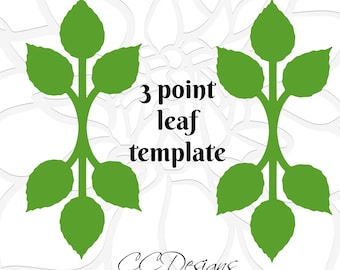 Blatt Vorlage SVG Schnittdatei, Papier Blatt Rebe Blume Vorlage Muster, Papier Blume Blatt, Instant Download