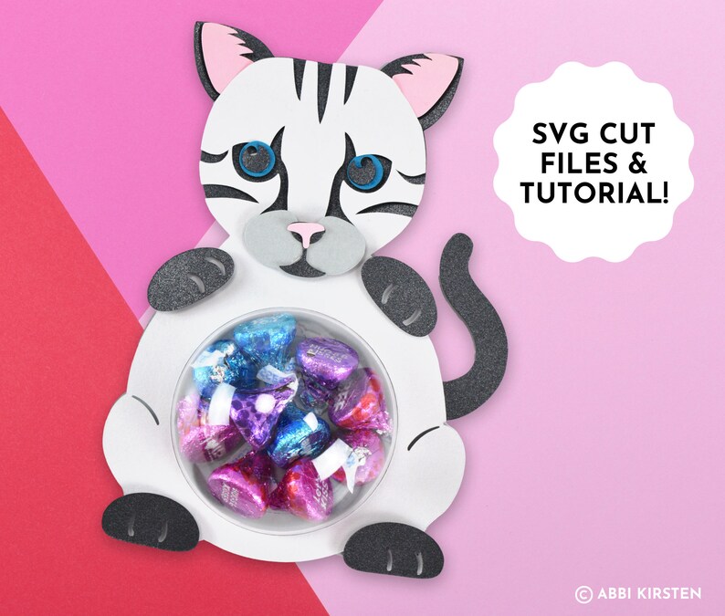 Kitty Cat Candy Holders SVG Cut Files Candy Holders Etsy