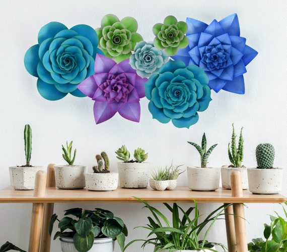 Download Giant Paper Succulent Flower Templates Paper Succulent Svg Etsy