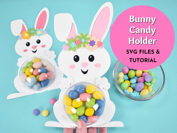 Easter Bunny Candy Holders SVG Cut Files, Easter Bunny SVG Files, Candy