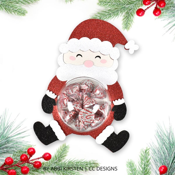 Santa Candy Holders SVG Cut Files, Christmas Candy Holder, Santa Claus SVG File, Candy Ornament SVG FIles