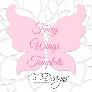 Fairy Wings Template, Fairy Party Decor, Fairy Wings SVG Cut File, Fairy wing ADD ON for paper dress templates.