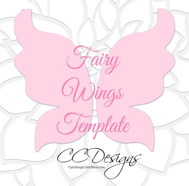 Fairy Wings Template Fairy Party Decor Fairy Wings SVG Cut Etsy