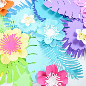Party Decorations, Rainbow, Paper Flowers, Paper Leaf Template, Giant Paper Flowers, SVG Files, Unicorn Party, Large Paper Flowers image 5