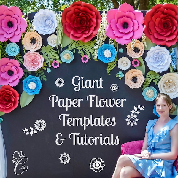 Giant Paper Flower Template - Etsy
