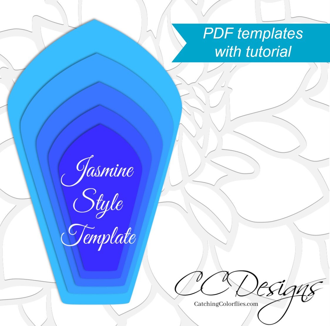 printable giant paper flower templates large paper flower etsy