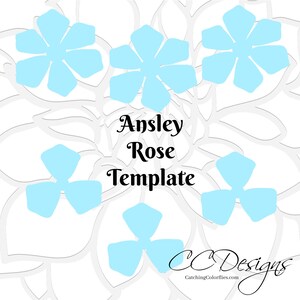 Printable Rose Flower templates- DIY paper flowers- How to make paper roses- Printable templates for paper flowers- DIY paper roses