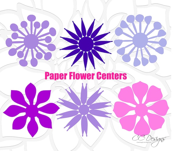 Paper Flower Center Templates For Diy Giant Paper Flowers Svg Cut Files And Dxf Files Instant Download By Catching Colorflies Catch My Party