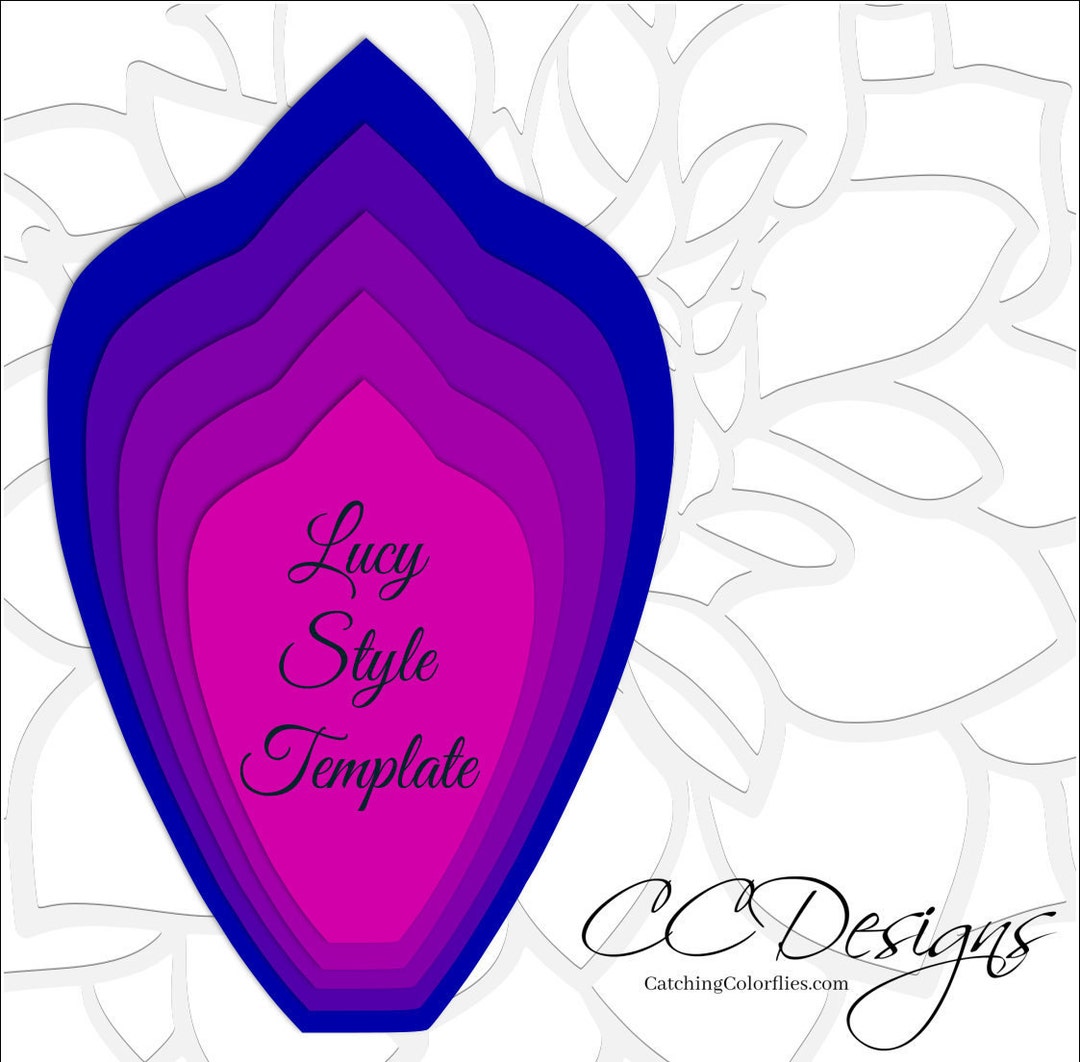DIY Large Paper Flower Templates- SVG Cut Files- Giant Paper Flowers ...