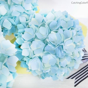 Paper Hydrangea Flower Template Pattern & Tutorial, DIY Small Paper Flowers, Paper Flower SVG Files for Cricut and Silhouette image 2