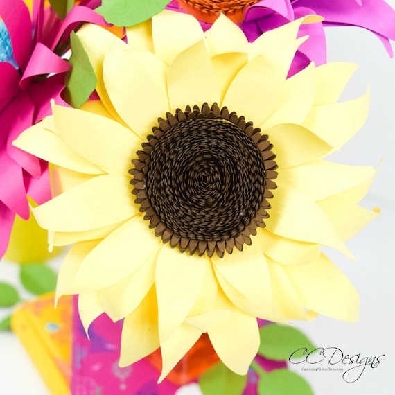 Download Paper Sunflowers, Paper Sunflower Templates, DIY ...